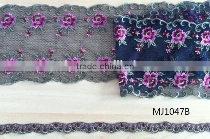 2015 mesh embroidery lady lingerie lace