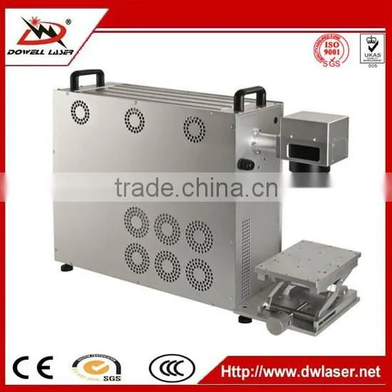 dowell 2016 new10w/20w mini fiber laser marking machine for metal materials marking ,with one warranty