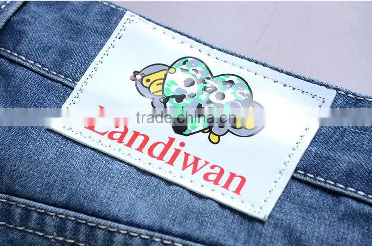 2014 Lastest Design Long Low Waisted Ripped Men Jean wear printed Washed Wholesale Popular Blue Men Jean Pants trouser