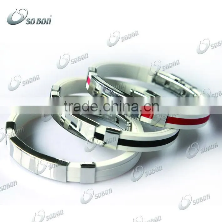 metal clasp magnetic titanium negative Ion energy bracelet