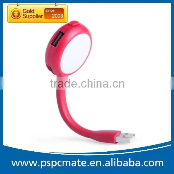 mini round usb 4ports usb hub with 4 LED lamp for laptop notebook