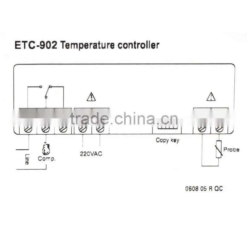 230V NTC Cold Storage ETC-902 C F Temp Thermostat Temperature Controller