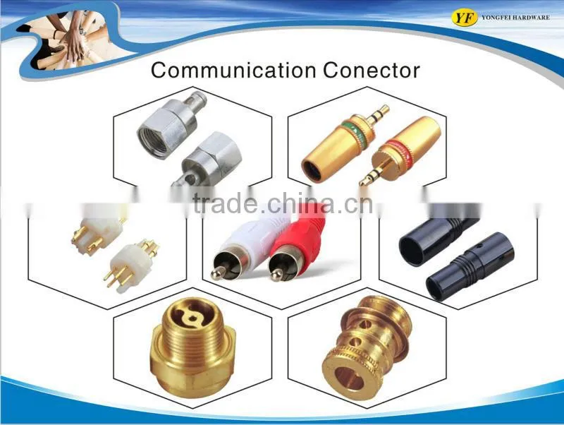 Custom Turning Brass Terminal Connector, Communication Connector, Electrical Pcb Terminal Connector