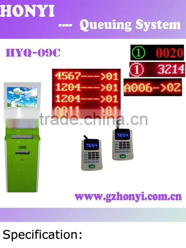 wireless ticket dispenser/wireless queue system/Queuing Touch panel display