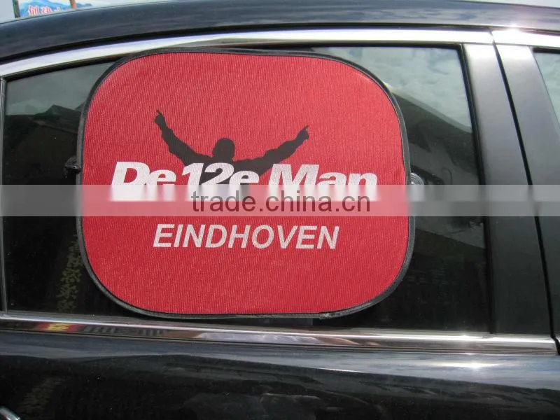 cute mesh car sunshade full color with 2 suctions