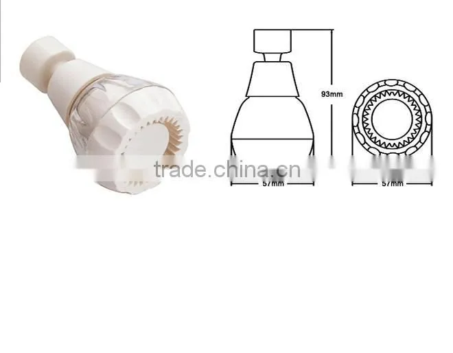 2.0 GPM Showerhead with an on/off valve, White and Clear