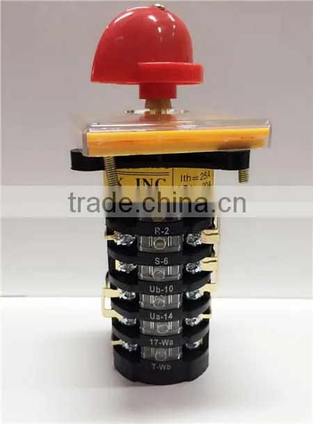 touch panel switch T-16EXF64D-6/D6075 25A 6P load change over switch