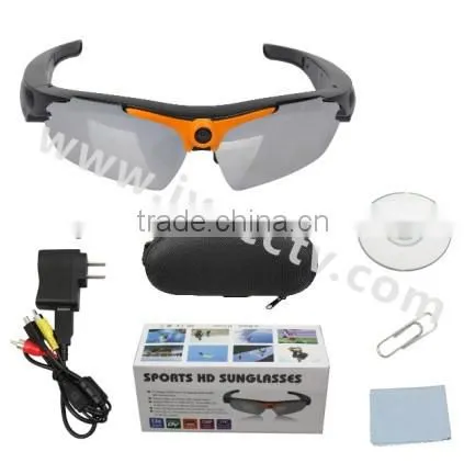 170 - Degree Angle 720P HD Sunglasses Camera,mini camera technical gift,max 32GB TF card,1280*720 resolution,30 fps