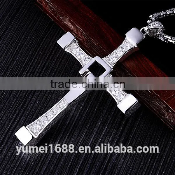 Fashion silver jewelry cross pendant wholesale, High quality 925 sterling silver pendants for women hot selling