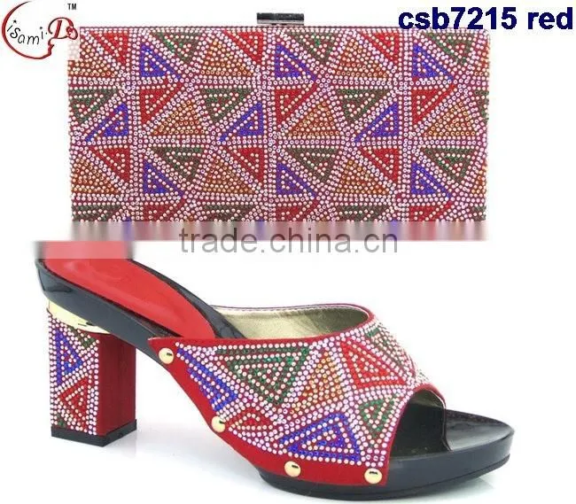 CSB7216 New design for women shopping cheap italian shoes matching bags
