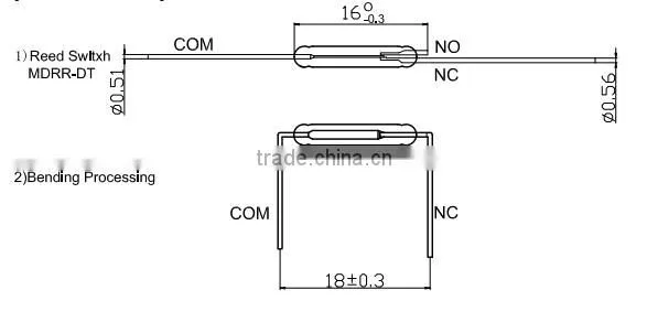 NC / NO /COM 3 wire magnet sensor reed switch