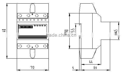 Din-rail THREE PHASE LCD DISPLAY ELECTRIC Meters