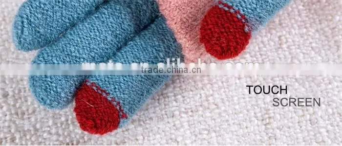 Cute Designed For Girls Twin Set Touch Screen Gloves For Christmas Gift