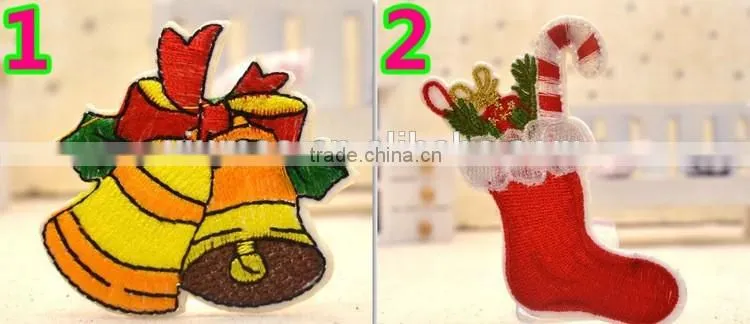 Special Custom sew on iron on patch applique christmas embroidery pattern