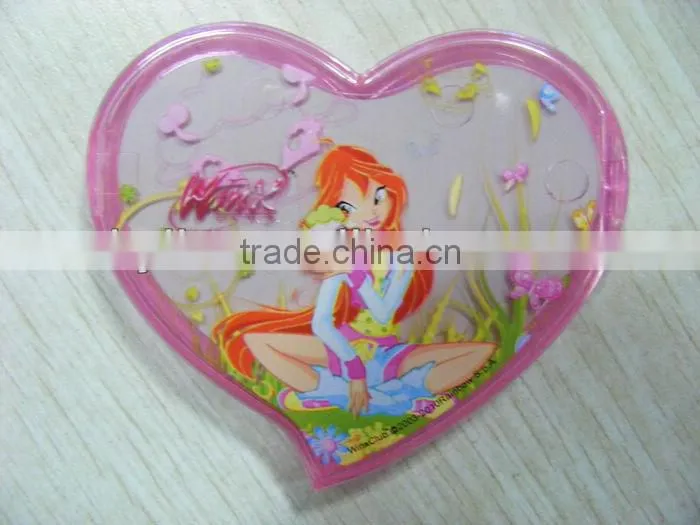 Disney heart shape makeup mirror with comb