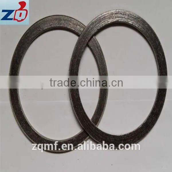 Double jacket graphite gasket with tanged tinplate inserted