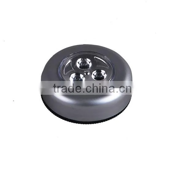 Colorful 3 LED push led light touch light