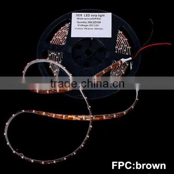 3528 SMD Warm White LED Strips Light Waterproof 300LEDs