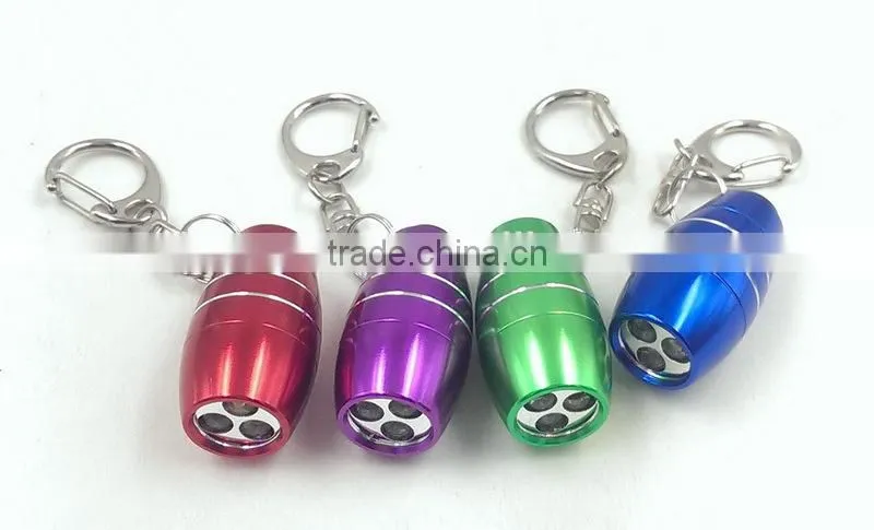 3led egg shape keychain light