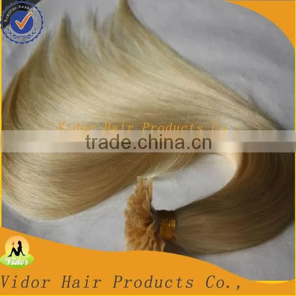Nail Tip Hair Extension Remy Peruvian Human Extension Hair