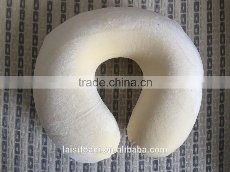 100% polyerter mold for neck pillow super soft fabric neck massage pillow LS-U-006-A travel foam pillow