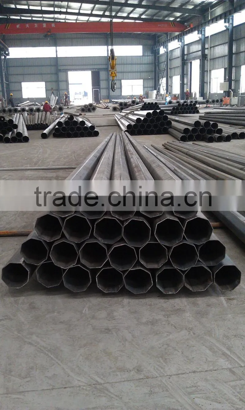black steel octagonal pole