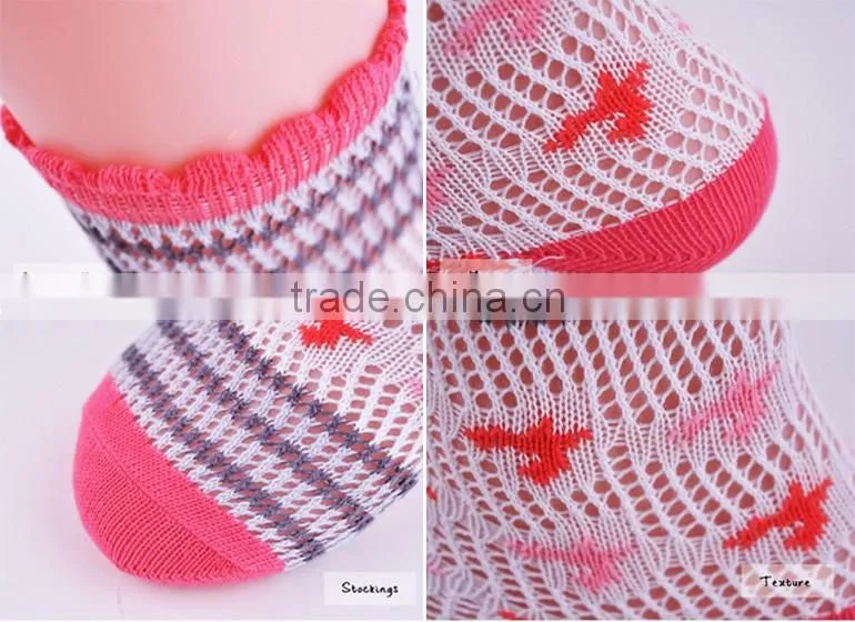 socks wholesale lady jaquard Rumi Socks with pointelle pattern/custom sock