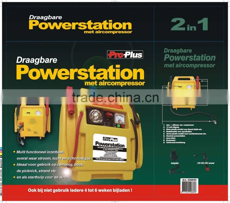 Low price portable 12v 17ah emergency jump start with CE