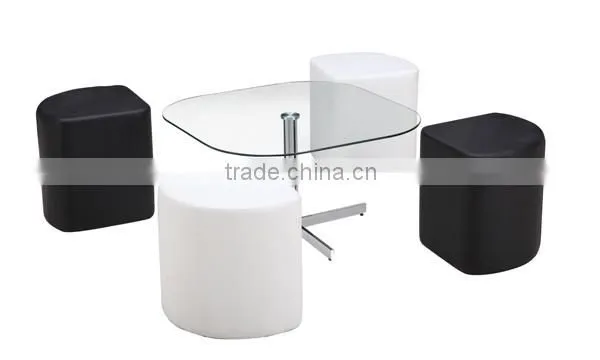 European style coffee table with 4 seats set