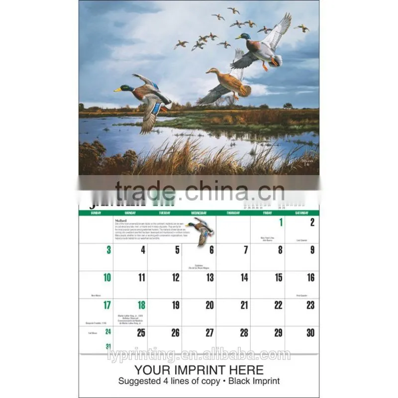 2016 Promotional calendar printing LOGO printing