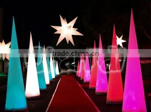 2015 Hot-Selling Inflatable Lighting Cone for Party Decoration with Fan