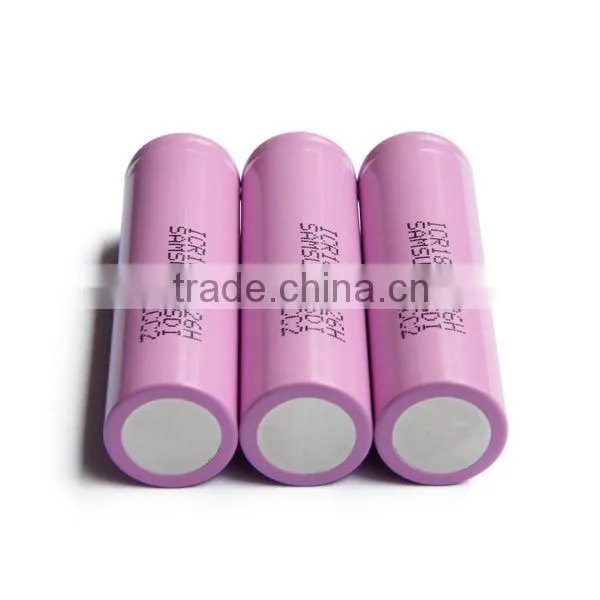 Purple Samsung 18650 2600mah Rechargeable 3.7V Li-ion Battery