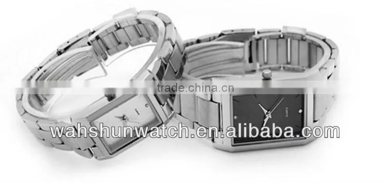 hot selling square men quartz stainless steel watch with factory direct price