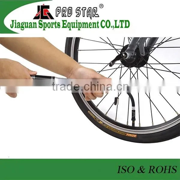 Bicycle pump with hiding air tube inside sports equipment body fitness