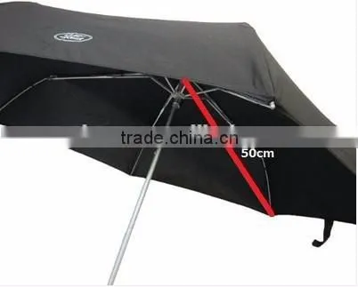 Aluminium Cheap Advertising 3 Folding Black Promotion Umbrella
