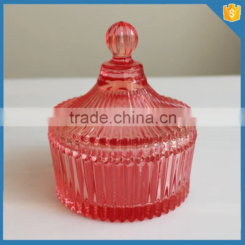 Sprayed Coloured candle container with lid