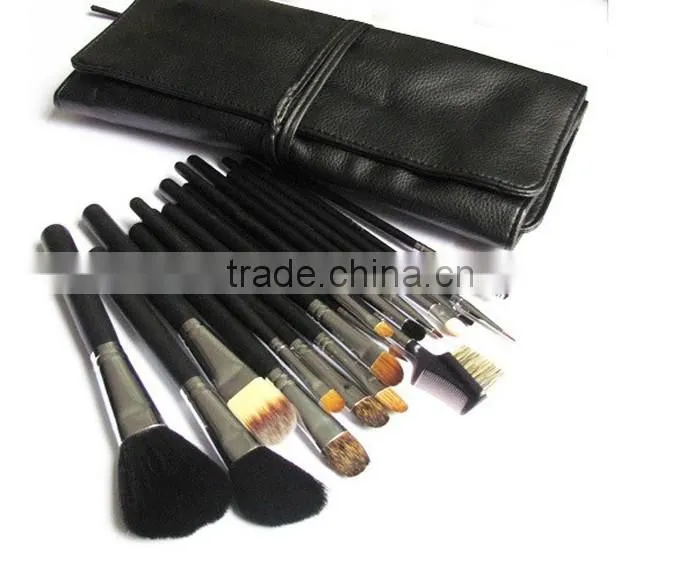 Cheap 17Pcs Black Wholesale Makeup Brushes Professional Case