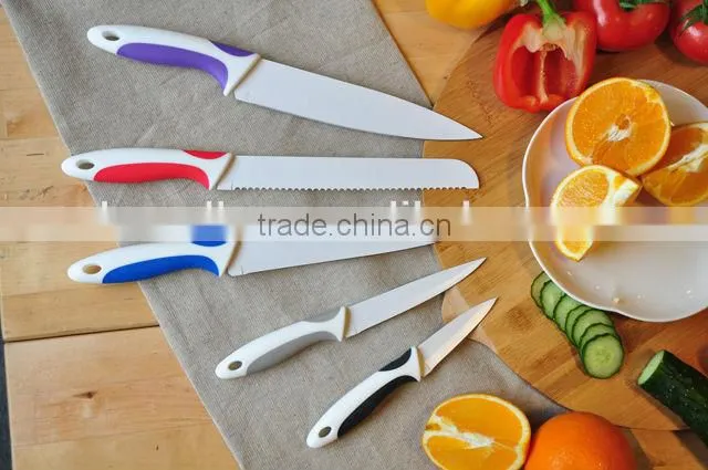 Less expensive than Ceramic Knife with durable Stainless Steel Blade set of 4 3"+5"+8"+Peeler