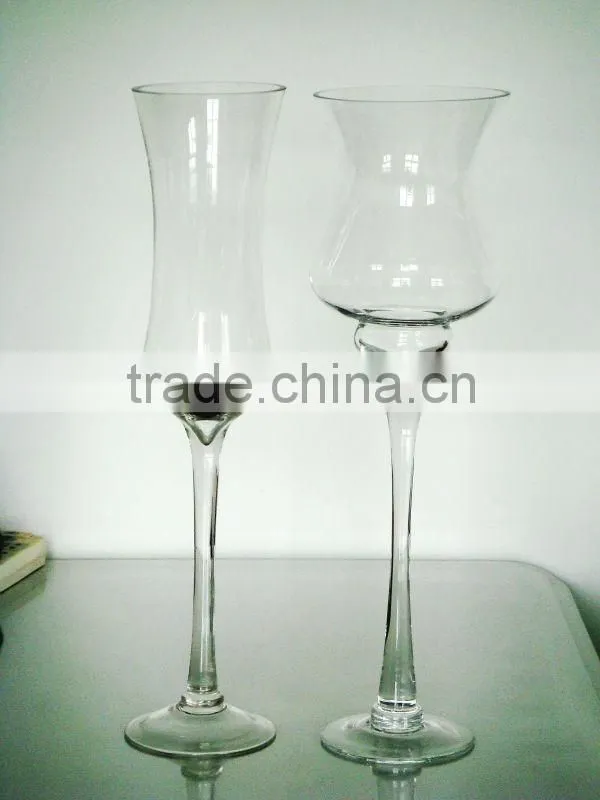 mouth blown huge martini glass vase