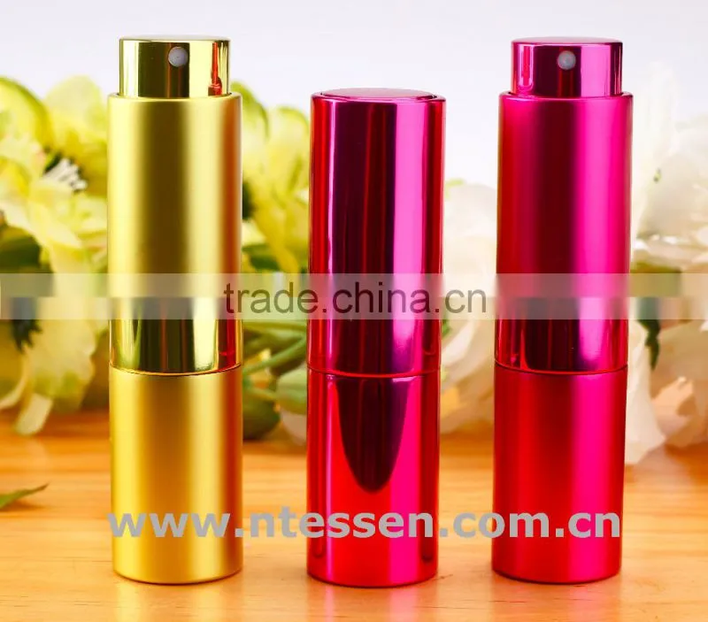 15ml Colorful Refillable Twist Up Aluminium Perfume Atomizer
