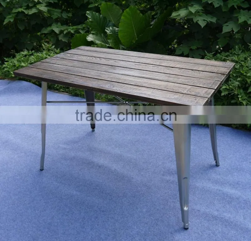 Antique Industrial Dining Table, Wooden Dining Table