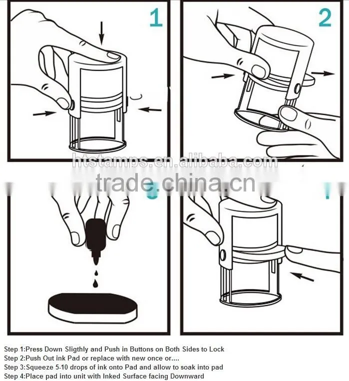 Received Stamp, Plastic Stamp Holder, Adjustable Stamp