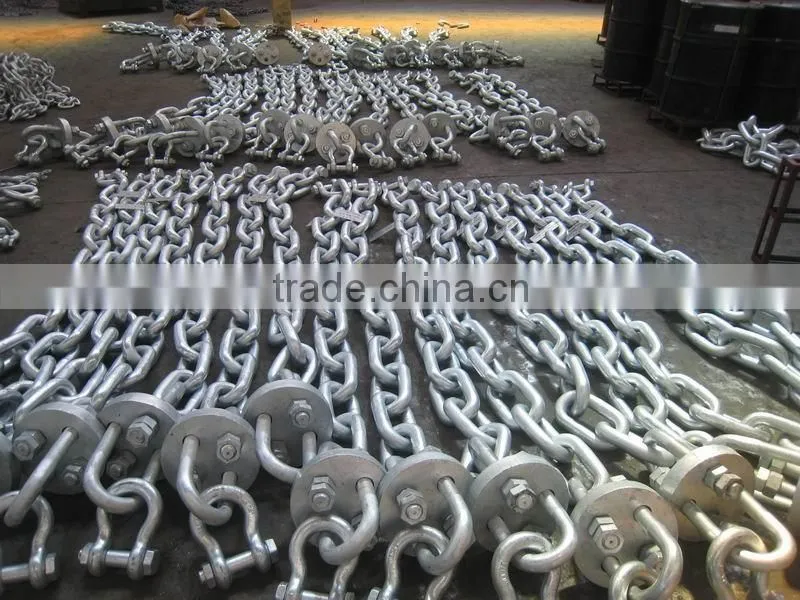 hot dip galvanized shackle chain with CCS certificate