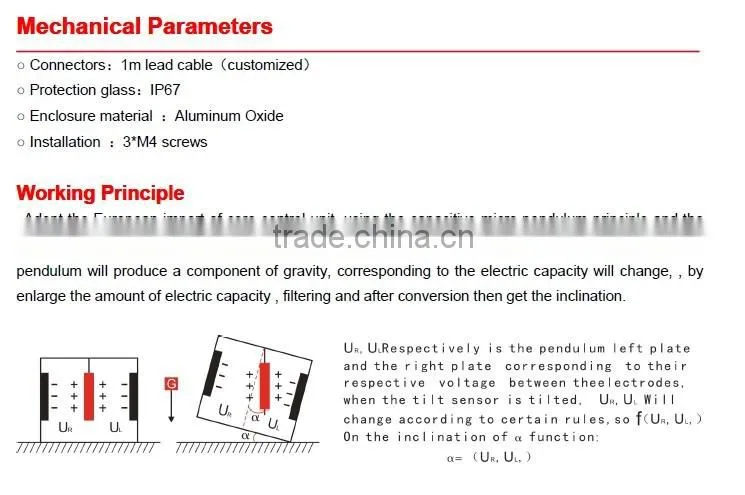 LCA310 The Cheapest 1-axis Analog Tilt Sensor , Analog Inclinometer With Built-in Newest MEMS Tech From Shenzhen Factory