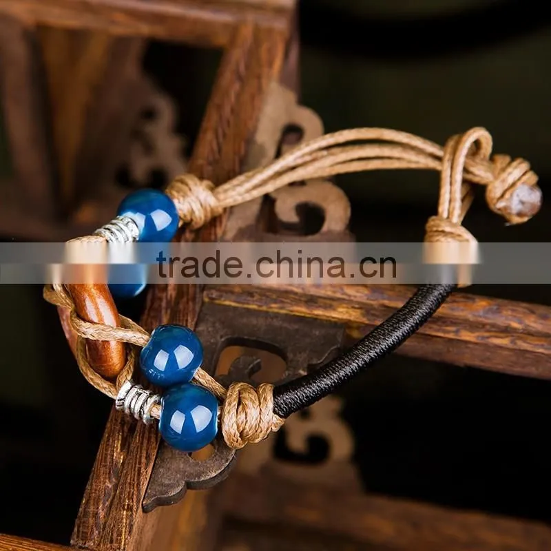 Jingdezhen Handmade woven bracelet , Ceramic friendship Bracelet on sales