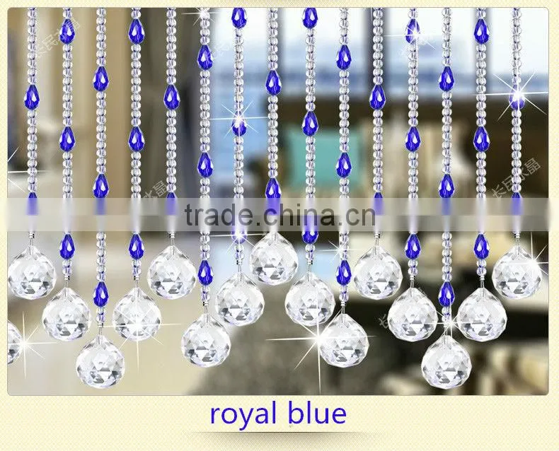 crystal glass Eco-friendly beads curtain for hotel store shop coffee or home decoration hanging door beads curtain