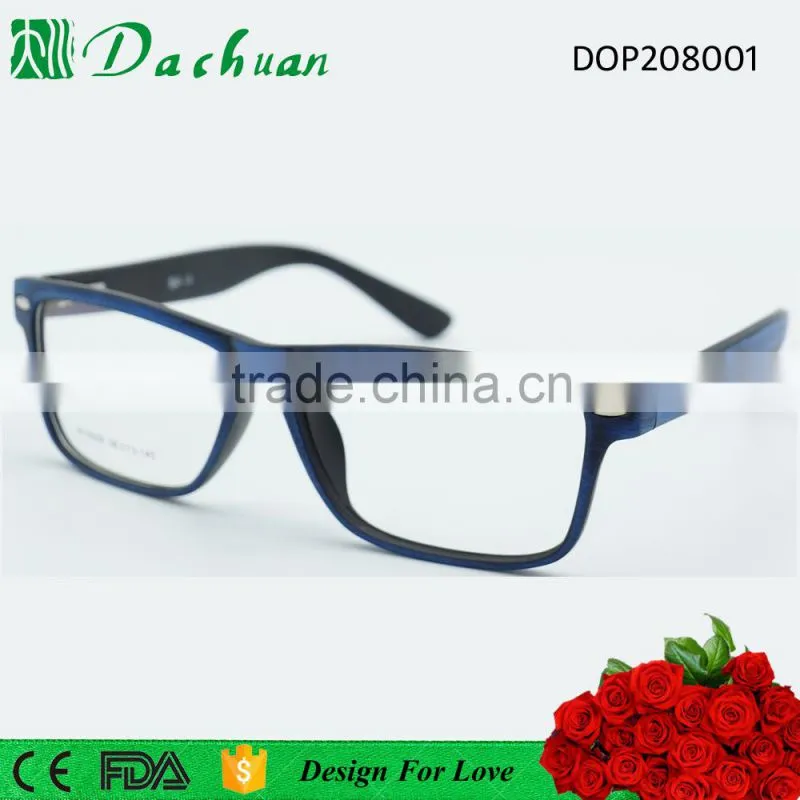 2016 new design full frame acetate optical eyewear china with wooden brushed