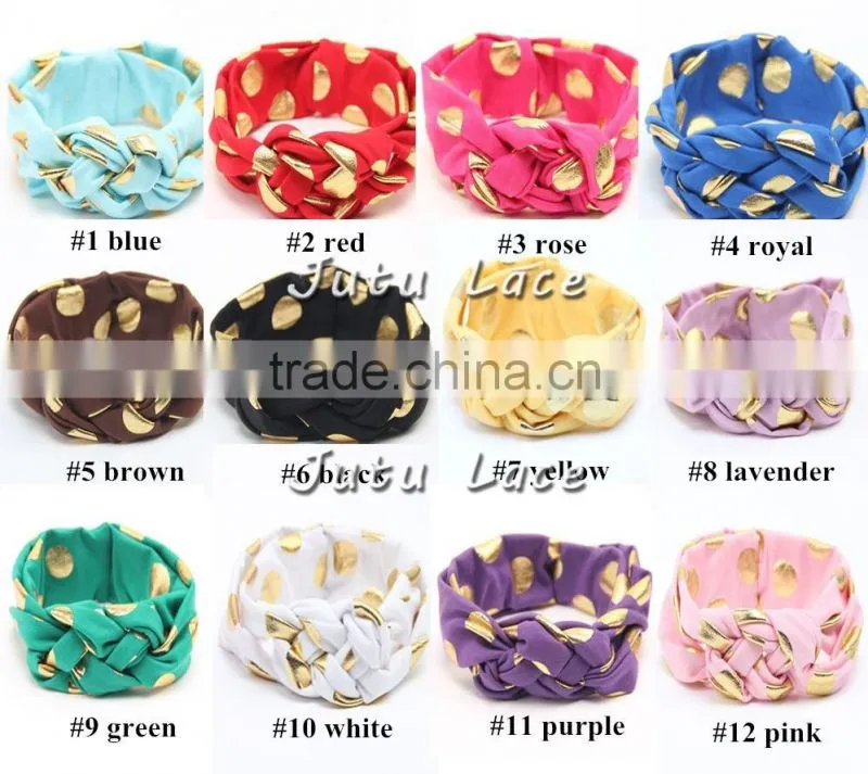 New !!Small torx baby lace knitting cross hair with children in Europe and the elastic lace hair hoop head with seven color