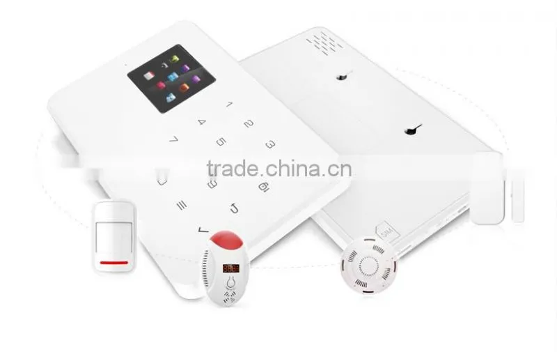Wireless Touch RFID Color display wireless smart gsm alarm system with Android and IOS App(KR-G18)