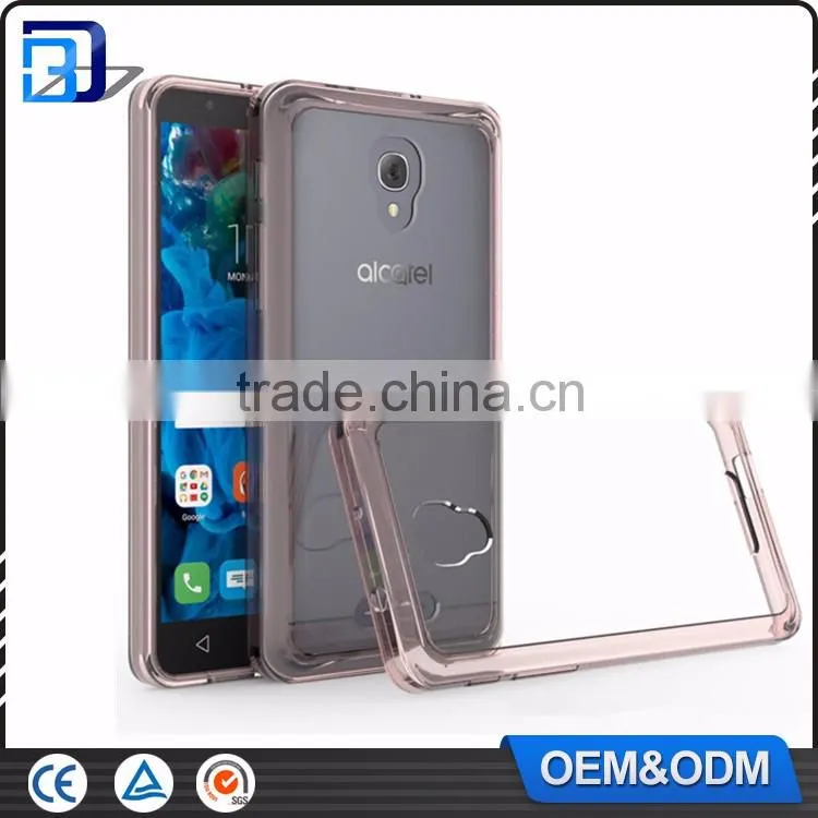 Hot! Acrylic TPU Ultra Thin Clear Transparent Plastic Cases Cover For Alcatel Fierce 4 Phone Accessories Mobile